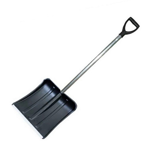 Лопата пласт. 490х430мм №16 с алюм.пласт.и съёмным алюм.черенок d30 (Berchouse)