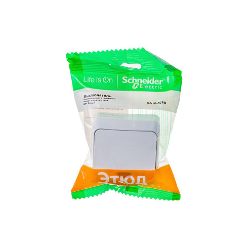 Выкл.1-кл.ОП Этюд 10А с инд.бел.SchE BA10-005b