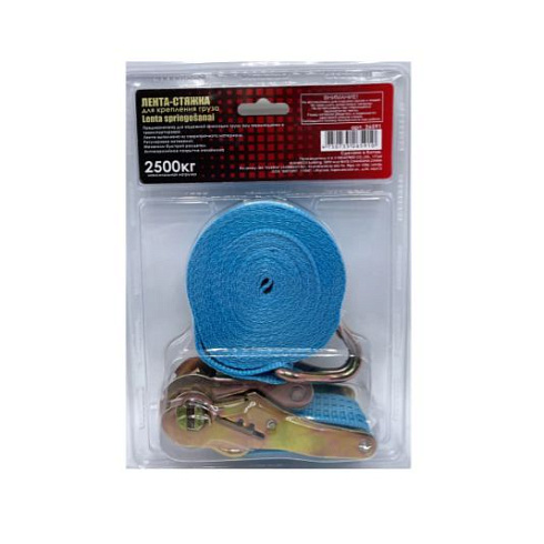 Стяжка-лента 6м, 2500кг голубая (26591)