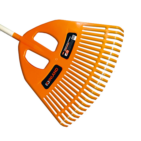Грабли веерные пластиковые 23 зуба с дерев.черенком FINLAND (2456)