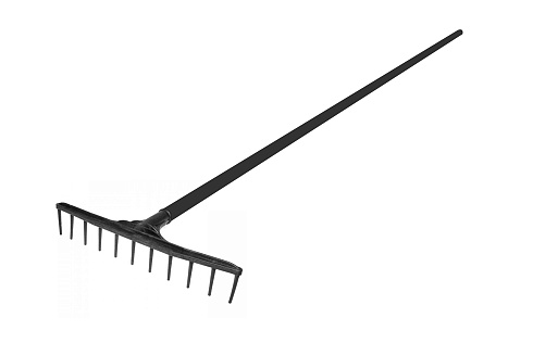Грабли садовые 11 зубьев пластик в сборе 360х100мм с алюм.ручкой 1,40м 