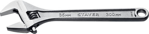 Ключ разводной 250мм "Эталон" CrV узкие губки, прорез ручки (70197)