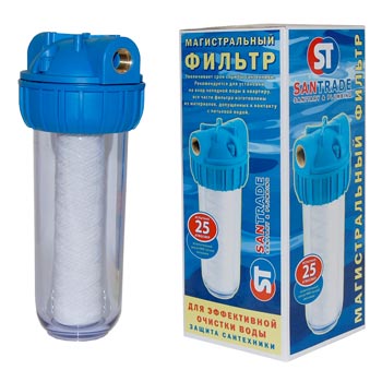 Фильтр для воды ST MF01121 3/4* (с катридж.) ЛЮКС, для холодной воды