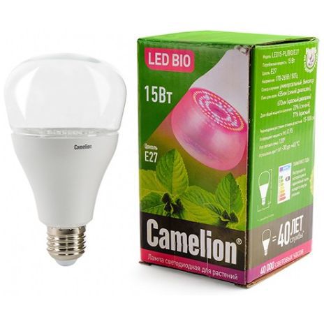 Лампа светодиод. для растен LED15-PL/BIO/Е27 15Вт 220В Camelion12770