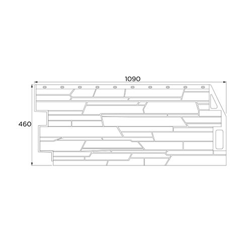 Фасадная панель FineBer СКАЛА (желто-коричневый) 1,094х0,459