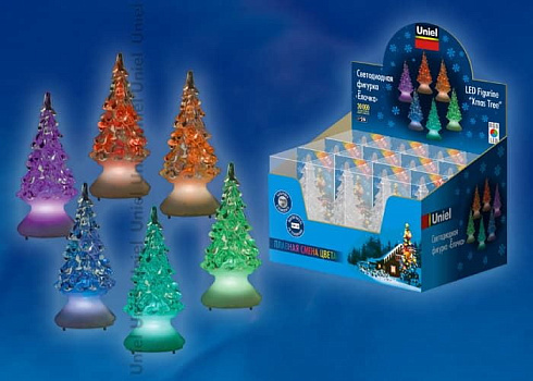 Фигурка светодиод. "Ёлочка" на батар. ULD-F620-RGB XMAS TREE SET12 RGB Uniel 11040