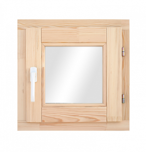 Окно деревянное с однокамерным стеклопакетом 50х50см