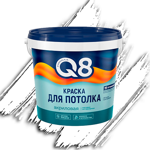 КРАСКА В/Д  ДЛЯ СТЕН И ПОТОЛКОВ "Formula Q8" 1,4кг (Престиж) (261414)