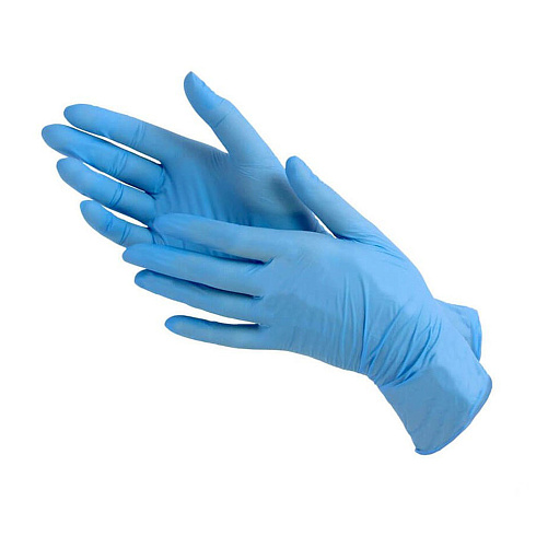 Перчатки нитриловые  хозяйственные, размер М голубые (в упак 2 пары) "Avikomp" (210546)