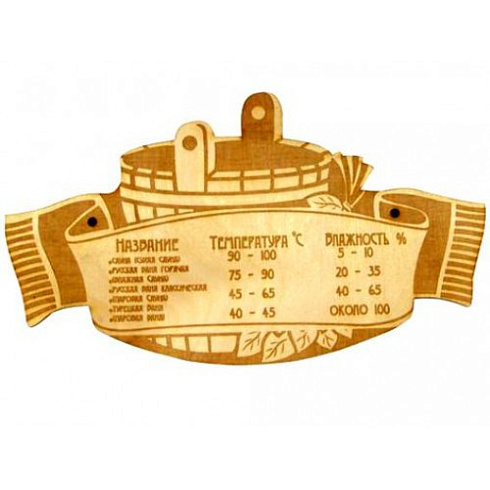 Табличка из дерева гравир. "Самая лучшая баня" (290х190)