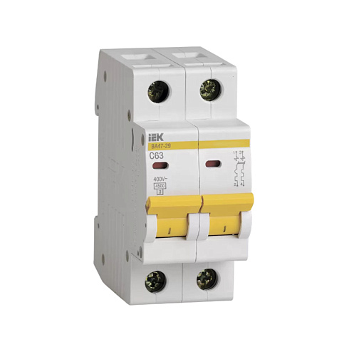 Выкл.авт.мод.2п C 63А ВА 47-29 4,5кА ИЭК