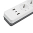Удл. с сетевым фильтром 5х3м+2USB+1TYPE C, с/з,10A 2500Вт S-GSR5-3 U2C1 White/Grey Uniel UL-00012109