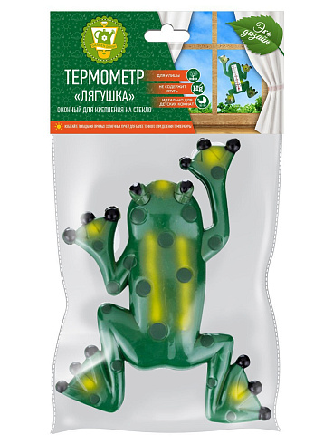 Термометр уличный на липучке Лягушка