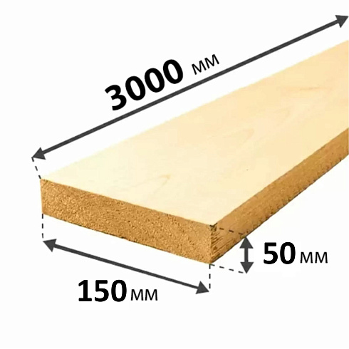 ПОГОНАЖ Доска строганная 150х50х3000