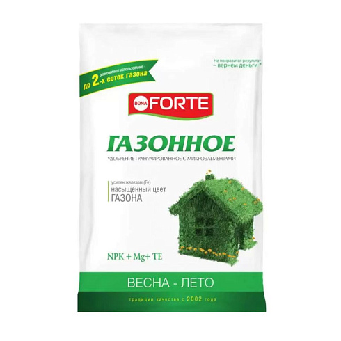 Удобрение "BONA FORTE" газонное (весна) 4,5кг (гранул.) (5)