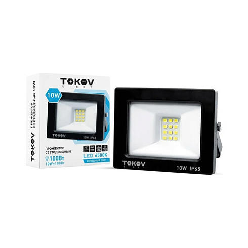 Прожектор 10Вт 6500К черн. IP65 TOKOV TKL-FL/LED-10-6.5K-IP65 (1686631)