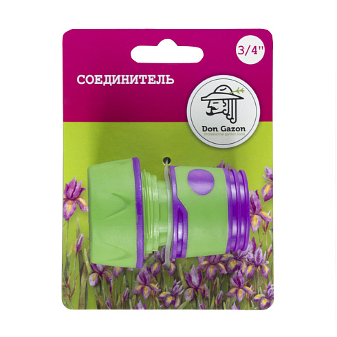 Соединитель для шланга 3/4 с резин.покрыт. "DON GAZON" (096-5819)