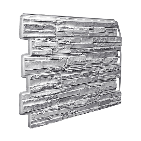 Фасадная панель FineBer Дачный СКОЛ 3 D Светло-серый (0,595х0,795)