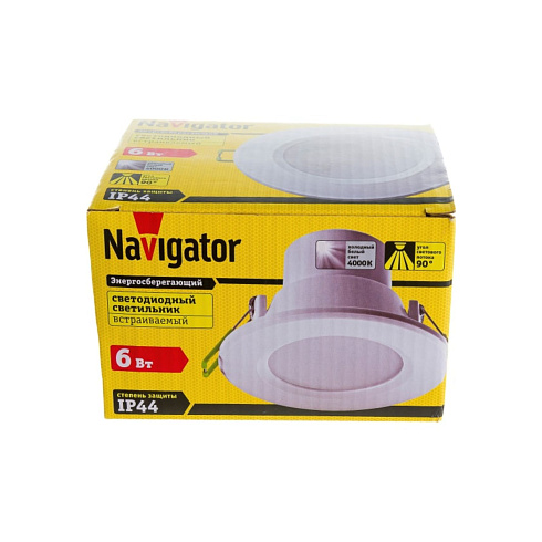 Светильник NDL-P1-6W-840-WH-LED (белый) Navigator 94833