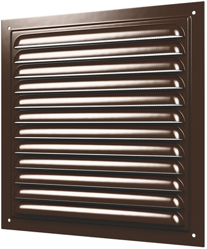 РЕШЕТКА вентиляционная метал. с сеткой 150х150 кор. (1515МЭ кор) (02519)