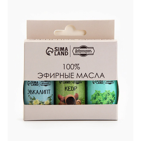 Масло эфирное набор 3шт по 17мл "Эвкалипт,кедр,мята" (4250951)