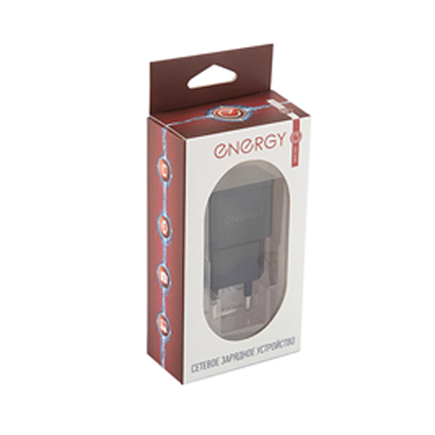 Зарядное устройство USB, 1 гнездо, черный Energy ET-09 (247485)