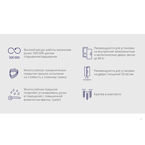 Ручки дверные Code Deco Н-14044-А-АВ