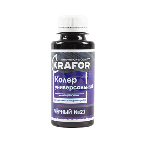 КОЛЕР. УНИВЕРС. № 21 ЧЕРНЫЙ 0,1 Л (6) KRAFOR