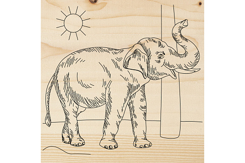 Доска для выжигания Rexant "Слон" 150х150мм 1шт (12-0925)