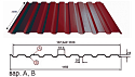 Профнастил С 20А 2000х1150х0,4 (вишневый RAL 3005)