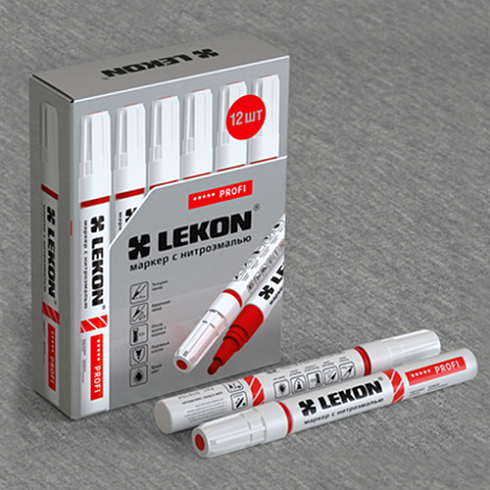 Маркер красящий с нитроэмалью красный