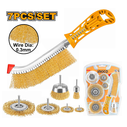 Набор зачистных щеток INGCO WB10071