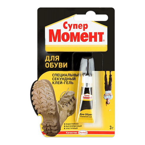 Клей Момент Супер для обуви 3г ед. блистер в шоу-боксе Хенкель