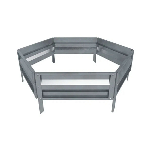 Клумба оцинкованная шестигранная 1-ярусная     h- 0,3м, L-0,5м