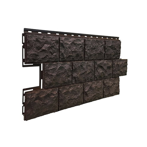 Фасадная панель FineBer Дачный  ДОЛОМИТ темно-коричневый (1,120х0,473)