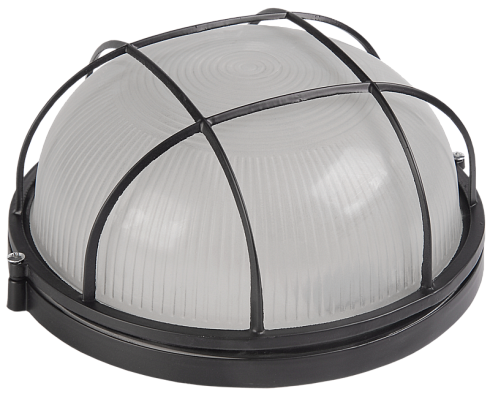 Светильник НПП 1302 60Вт Е27 IP54 чер.круг с реш.ИЭК LNPP0-1302-1-060-К02