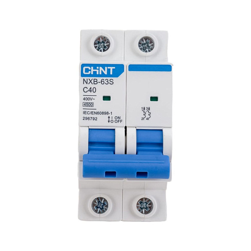 Выкл.авт.мод.2п C 40А 4,5кА NXB-63S CHINT 296792