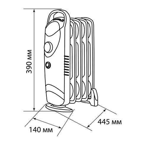 РАДИАТОР МАСЛ. МИНИ-11 11 СЕКЦ. 1,2 Вт "TDM" SQ2501-0910 (2857440)