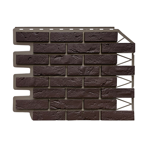Фасадная панель FineBer Дачный кирпич Баварский Темно-коричневый (0,595х0,795)