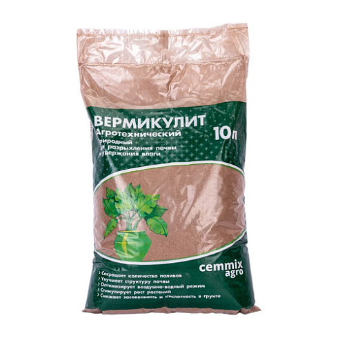 Вермикулит вспученный агротехнический 10л "Cemmix"