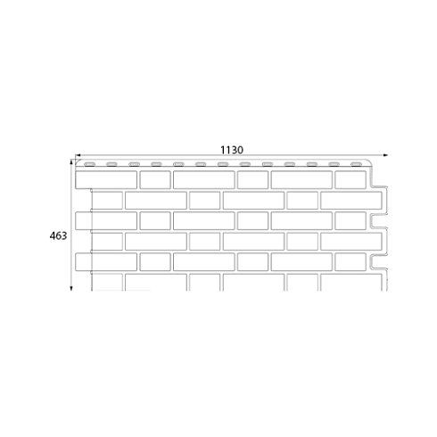 Фасадная панель FineBer ДАЧНЫЙ кирпич Клинкерный (керамический) 1,13х0,463