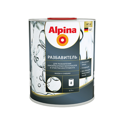 Разбавитель для алкидных лакокрасочных матералов 0,75л "ALPINA" (6)