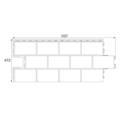 Фасадная панель FineBer Дачный  ДОЛОМИТ БЕЖЕВЫЙ (1,120х0,473)