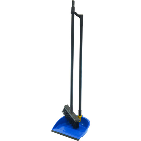 Набор для уборки складной ,синий (совок и щетка на длин.ручках) (8005945)