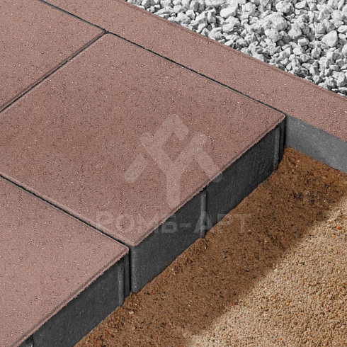 Брусчатка КВАДРАТ 300х300х60мм (коричневая) Джаспер