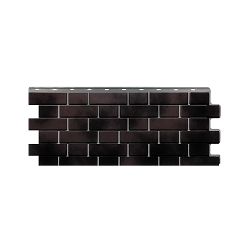 Фасадная панель FineBer ДАЧНЫЙ кирпич Клинкерный 3D (коричнево-черный) 1,13х0,463