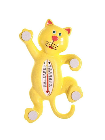 Термометр уличный на липучке Кошка