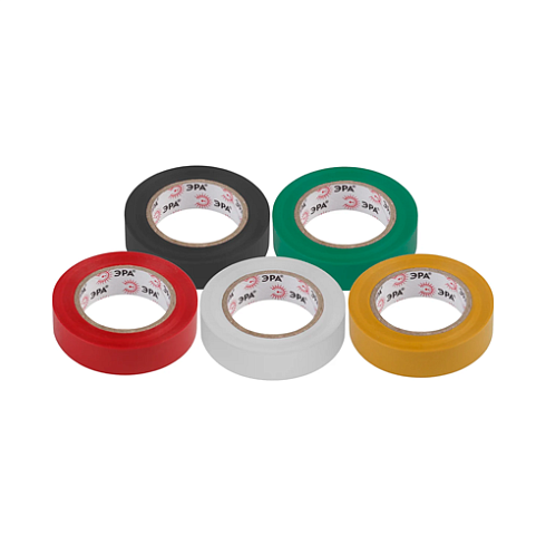 Изолента ПВХ Набор 5шт (15мм х 10м) ЭРА C0038781