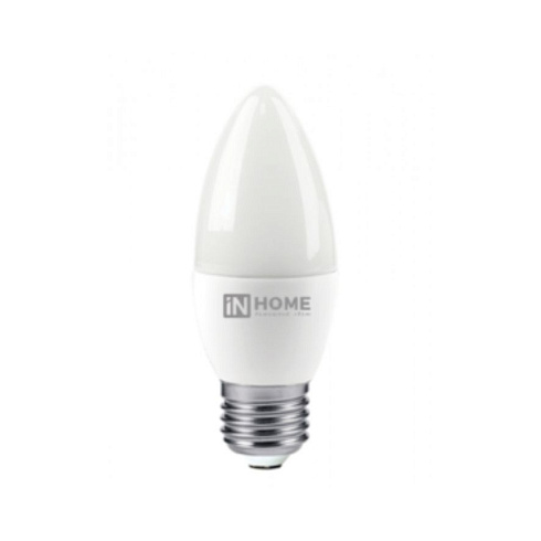 Лампа светодиод. LED-свеча-standart С37 8вт 4000К бел Е27 INHOME (827952)