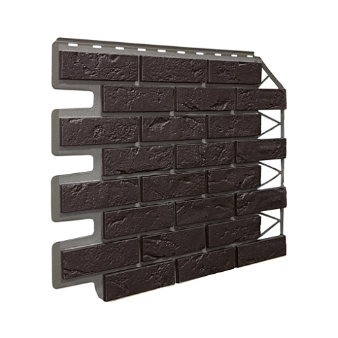 Фасадная панель FineBer Дачный кирпич Баварский Темно-коричневый (0,595х0,795)